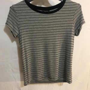 Grey, White and Black Stripped shirt